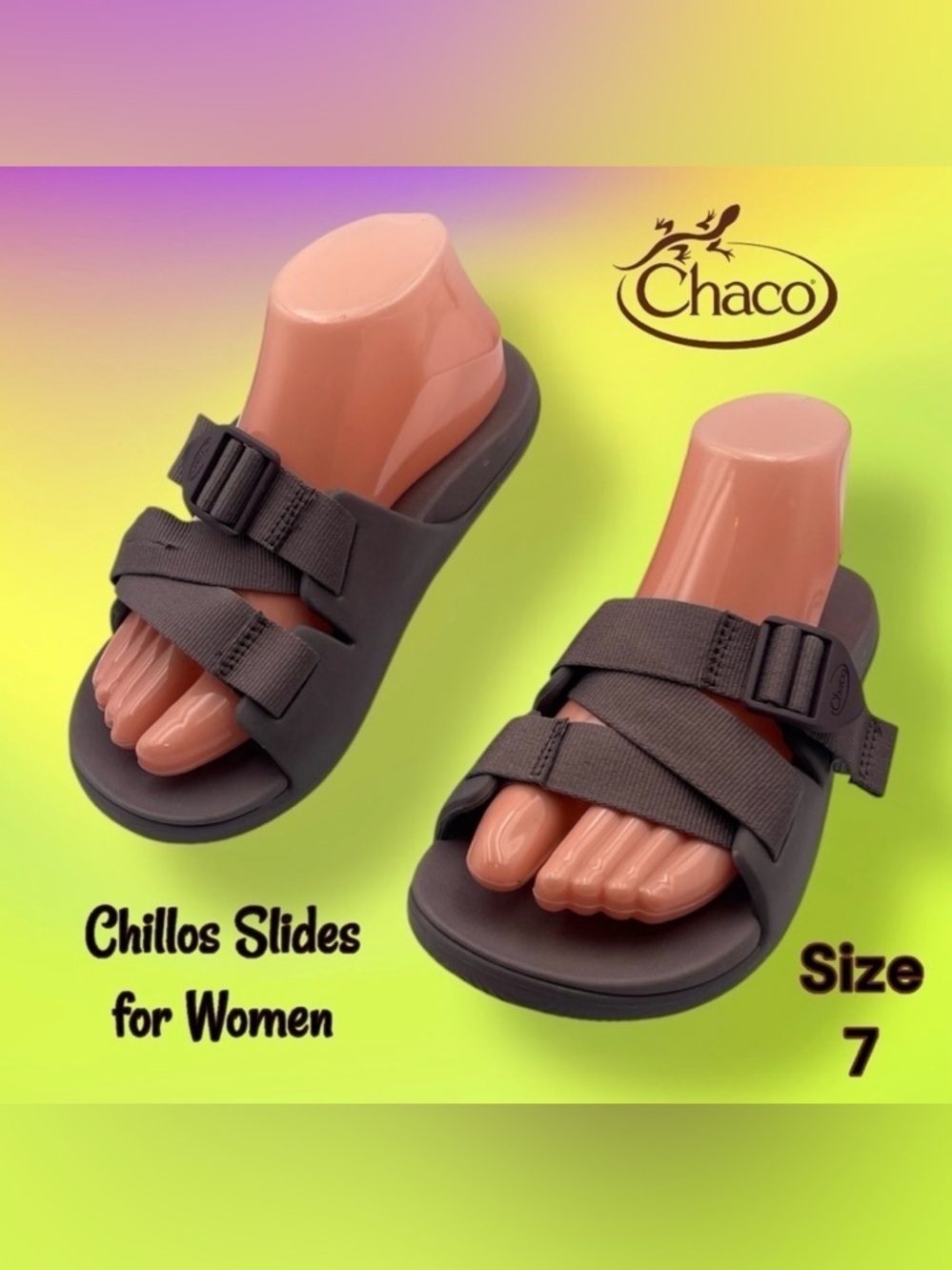 Chaco Women's Chillos Slides Size 7 Sparrow Small Flaw